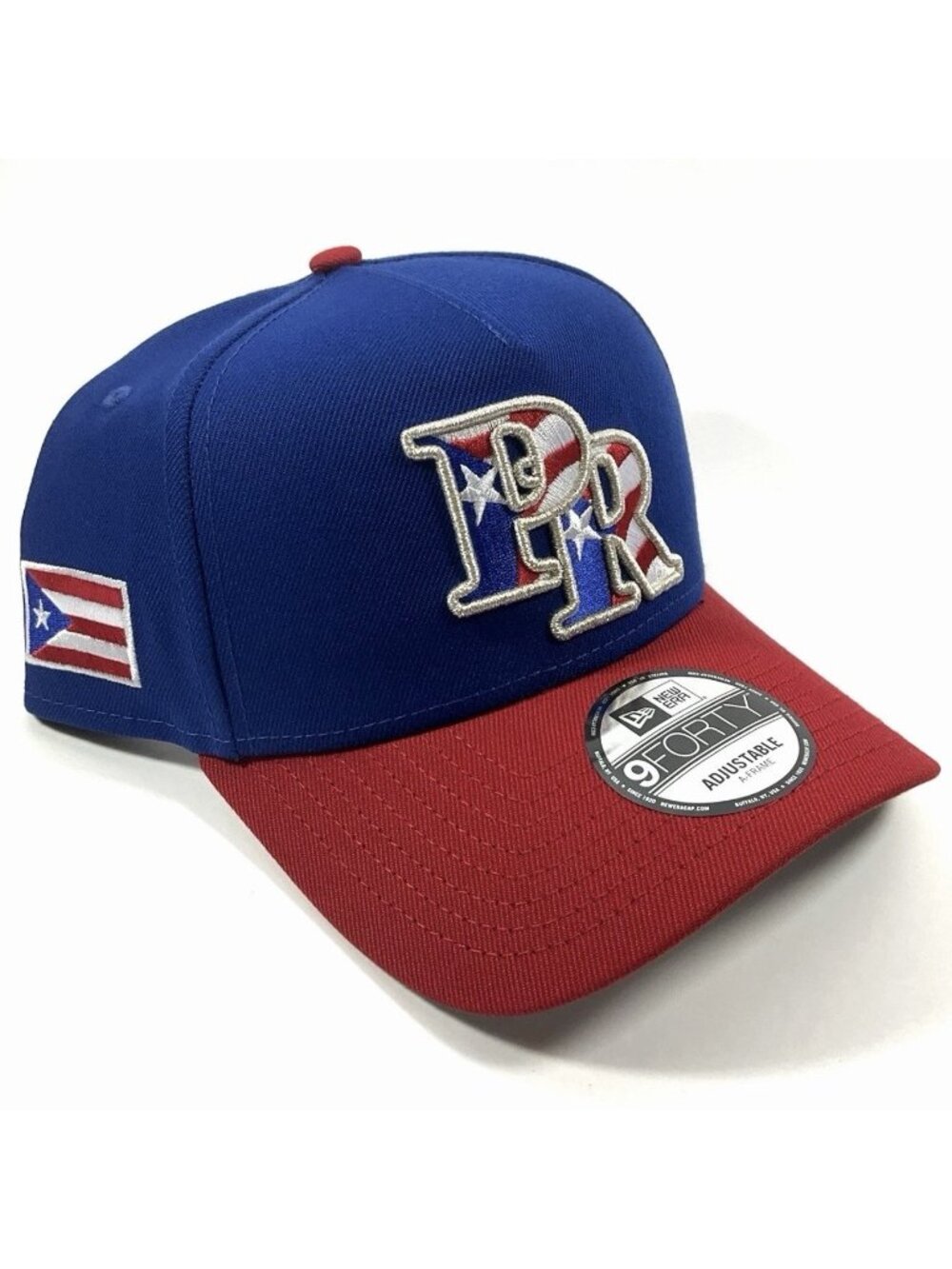 New Era Puerto Rico Exclusive Blue Red 9FORTY A-Frame Snapback Hat Cap
